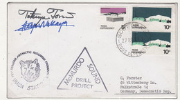 Ross Dependency Vanda Station 1976 Ca McMurdo Signature 2 Japanese Team Members Ca Scott Base 27 NO (76) (CB154A) - Storia Postale