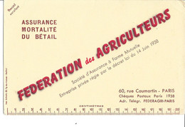 BUVARD FEDERATION DES AGRICULTEURS Assurance Mortalité Du Bétail (P06) - Agriculture