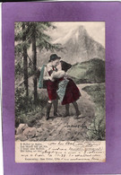 Illustrateur Signé Charles Scolik N°1324 Enfants En Montagne  Küsse Im Freien Das Schmedt Halt Frein - Scolik, Charles