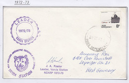 Ross Dependency 1972 Vanda Station  Ca Scott Base 20 DE 72  (CB155) Signature Leader Vanda Station - Briefe U. Dokumente