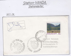 Ross Dependency 1977 Vanda Station  Ca Scott Base 16 NO 77  (CB155A) Signature Leader Vanda Station - Storia Postale