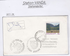 Ross Dependency 1977 Vanda Station  Ca Scott Base 16 NO 77  (CB155A) Signature Leader Vanda Station - Briefe U. Dokumente