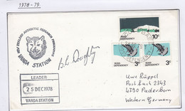 Ross Dependency 1978 Vanda Station  Ca Scott Base 28 DE 78 (CB155B) Signature Leader Vanda Station - Cartas & Documentos