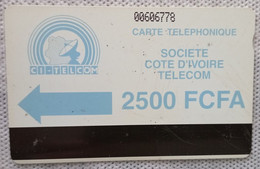 TELECARTE PHONECARD MAGNETIQUE - COTE D'IVOIRE CI-TELCOM - Logo Bleu - 2.500 FCFA - 1992 - EC - Côte D'Ivoire