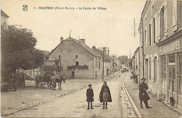 - Dpts Div.-ref-BA333- Haute Marne - Prauthoy - Le Centre Du Village - Magasin Nouveautés - Attelage Cheval - Enfants - - Prauthoy