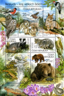 Czech Republic 2014 MiNr. 812 - 815 (Block 55) Beskydy Nature Reserve Birds Mammals Insects Frogs S\sh   MNH** 7.00 € - Other