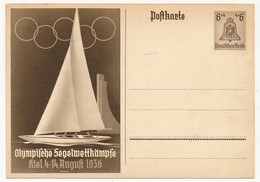 ALLEMAGNE 3eme Reich - Entier Postal (CP) Jeux Olympiques De 1936 - Kiel - Andere & Zonder Classificatie