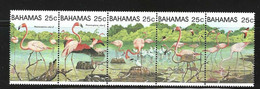 BAHAMAS 1982 - AVES PAJAROS - YVERT Nº 505/509** - Flamingos