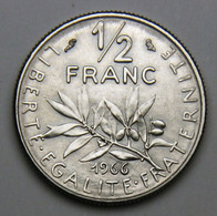 FDC, Issue D'un Coffret, 1/2 Franc Semeuse, Nickel, 1966 - V° République - 1/2 Franc