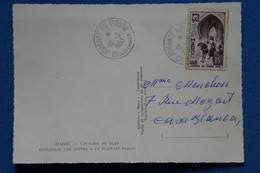E2 MAROC  BELLE CARTE  1953 CASABLANCA    +   +AFFR. PLAISANT - - Storia Postale