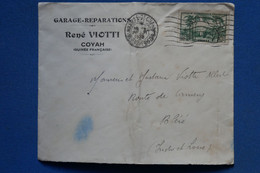 E2  AOF GUINEE  BELLE LETTRE   1939  COYAH POUR  BLERE FRANCE +AFFR. INTERESSANT - - Storia Postale