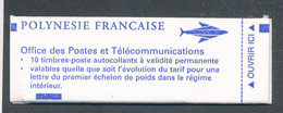 POLYNESIE FRANCAISE - CARNET 10 TIMBRES VALIDITE PERMANENTE (TVP) NEUFS** SANS CHARNIERE - Markenheftchen