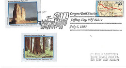 ETATS - UNIS - Yvert 2138 Sur Enveloppe - 150ème Anniversaire Piste Oregon - Année 1993 - Tracé Du Trajet - USA - Lettres & Documents