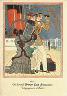 FRENCH LINE 1932 CIE GENERALE TRANSATLANTIQUE "C.G.T."VOYAGEURS D AUJOURD’HUI DESSIN DE GEORGE BARBIER Imprimé Sur MENU - Menú