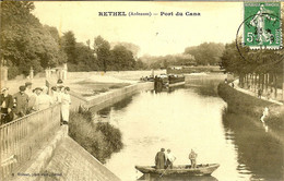 08 RETHEL PORT DU CANAL CARTE RARE IL EST ECRIT PORT DU CANA - Rethel