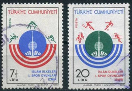 Türkiye 1980 Mi 2522-2523 O, Sports Games Of Islamic Countries - Usados
