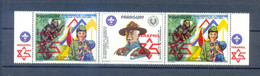 PARAGUAY PAIRE WITH GUTTER SCOUTING OVERPRINT ISRAPHIL 85 MNH - Nuevos