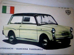 CAR Autobianchi - Bianchina Panoramica ORIGINAL TRADING CARD. " AUTO INTERNATIONAL PARADE, SIDAM - TORINO"1961 IO5826 - Motori