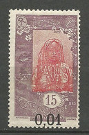 COTE DES SOMALIS  N° 108 Surcharge Tres Déplacé Vers Le Bas NEUF*  TRACE DE CHARNIERE  / MH - Unused Stamps