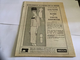 Patron De Couture L écho  De La Mode1962 - Patrons