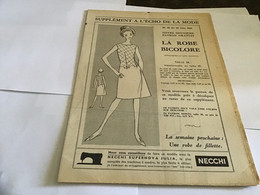 Patron De Couture L écho  De La Mode1962 - Patrons