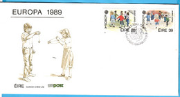 IRLANDE  EUROPA  1989---N°682/683----OBL SUR ENVELOPPE VOIR SCAN - 1989