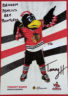 Tommy Blackhawk ( Mascot Of Chicago Ice Hocky Team Blackhawks ) - Autógrafos