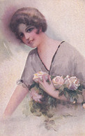 CARTOLINA ILLUSTRATORE C.MONESTIER DONNA EDZ. TAM N.7504 - Monestier, C.