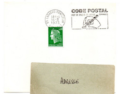 ALPES Hautes - Dépt N° 05 = LARAGNE MONTEGLIN 1973 = FLAMME à DROITE = SECAP Illustrée 'CODE POSTAL / MOT DE PASSE ' - Code Postal