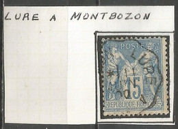 France - Type Sage - Convoyeurs - Ambulants - LURE à MONTBOZON - 1876-1898 Sage (Type II)