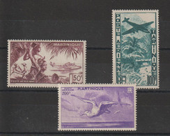 Martinique 1947 Avions PA 13-15, 3 Val * Charnière MH - Poste Aérienne