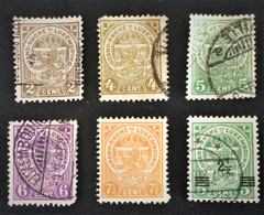 1907-1924 Staatswappen Mi.85, 86, 87, 88, 107, 120*) - 1907-24 Wapenschild