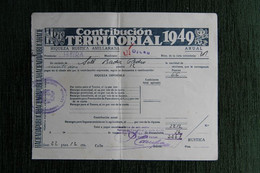 ESPAGNE : Contribucion Territorial 1949 - Espagne