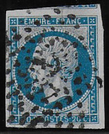 Napoléon  N° 14A  Oblitéré Ancre -  Cote : 40 € - 1853-1860 Napoléon III.