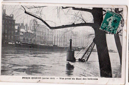 CPA Inondations Paris 1910  Vue De Quai Des Orfèvres Machine Inondée - Catastrophes