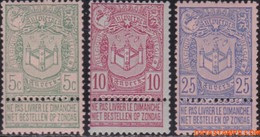 België 1894 - Mi:61/63, Yv:68/70, OBP:68/70, Stamp - XX - World Expo Antwerp - 1894-1896 Exhibitions