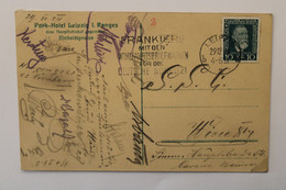 1924 AK Cpa Siegesdenkmal Leipzig Park Hotel Deutsches Reich Allemagne Cover Germany Karten - Lettres & Documents