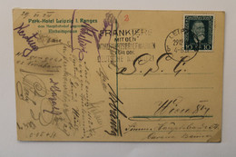 1924 AK Cpa Siegesdenkmal Leipzig Park Hotel Deutsches Reich Allemagne Cover Germany Karten - Cartas & Documentos