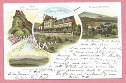 68 - JUNGHOLTZ - GRUSS Von St ANNA - Litho Couleur - Chateau Du FREUNDSTEIN  Près GOLDBACH - Hotel St ANNE - Other Municipalities