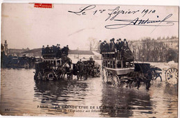 Paris 1910 N°161 Gde Crue Seine Très Animée Esplanade Invalides  Autos Attelages - Catastrophes