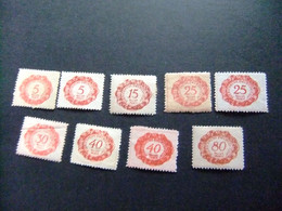 LIECHTENSTEIN 1920 TMBRES Yvert TAX 1+3+5+6+7+9 MH - Strafportzegels
