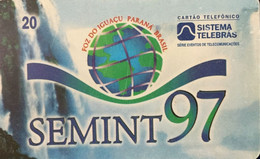 Phone Card Manufactured By Telebras In 1997 - Semint 97 - 4th International Seminar On New Technologies - Telecom