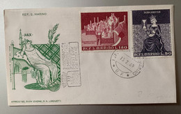 17864 - San Marino FDC 13.02.1969 Sablier Sur Timbre - Horlogerie