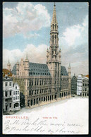 Belgique - Bruxelles - Brussel - Grand'Place Avec L'Hôtel De Ville  1906 .- , 2 Scans For Condition. (Originalscan !! ) - Cafés, Hôtels, Restaurants