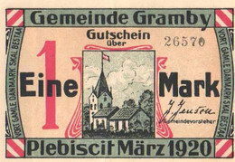 Germany Notgeld:Gemeinde Gramby 1 Mark, 1920 - Collezioni