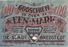 Germany Notgeld:Stadt Bredstedt 1 Mark, 1922 - Sammlungen