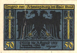 Germany Notgeld:Schwarzburg Im Thür. Wald.50 Pfennig, 1922 - Collections