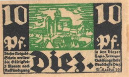 Germany Notgeld:Diez 10 Pfennig, 1919 - Verzamelingen