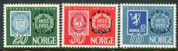 NORWAY 1955 NORWEX Philatelic Exhibition MNH / **.  Michel 393-95 - Unused Stamps