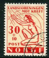 NORWAY 1953 Anti-cancer Charity Used.  Michel 379 - Oblitérés
